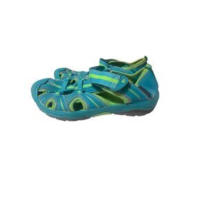Merrell Womens Hydro Sport Sandals Teal & Lime Green Size 5M Water-Friendly Dura